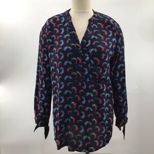 For The Republic Multicolor Peacock Printed Blouse